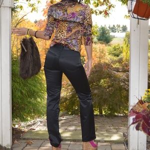 Gap Black Satin Boot Cut Pants